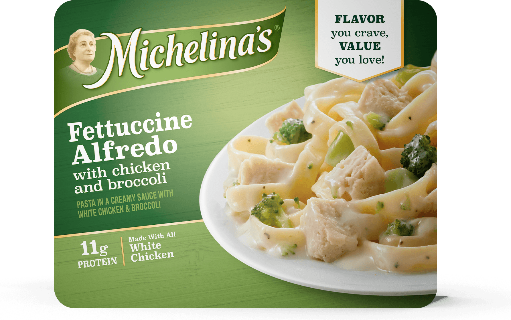 Fettuccine Alfredo with Chicken & Broccoli Michelina's Frozen Entrees